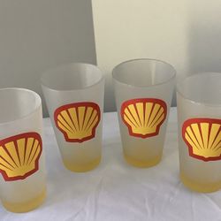 Collectible “Shell Oil” Drinking Glasses - Vintage Promotional Glasses - Never Used! 