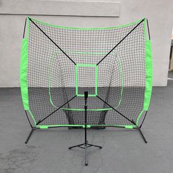 (NEW) $75 Baseball Softball Practice Set (Include 7x7ft Net and Ball Tee) Batting Training