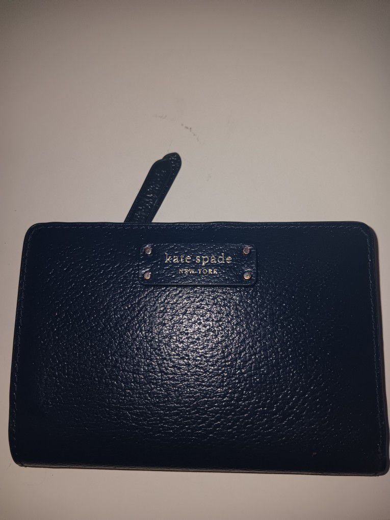Kate Spade Navy Blue Leather Wallet