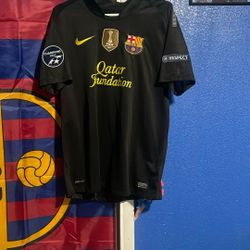 2011 champions league black vintage barcelona jersey 