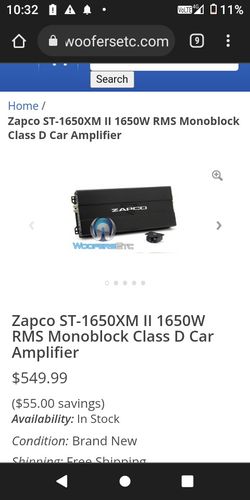 Zapco St 1650 Xmll Amp