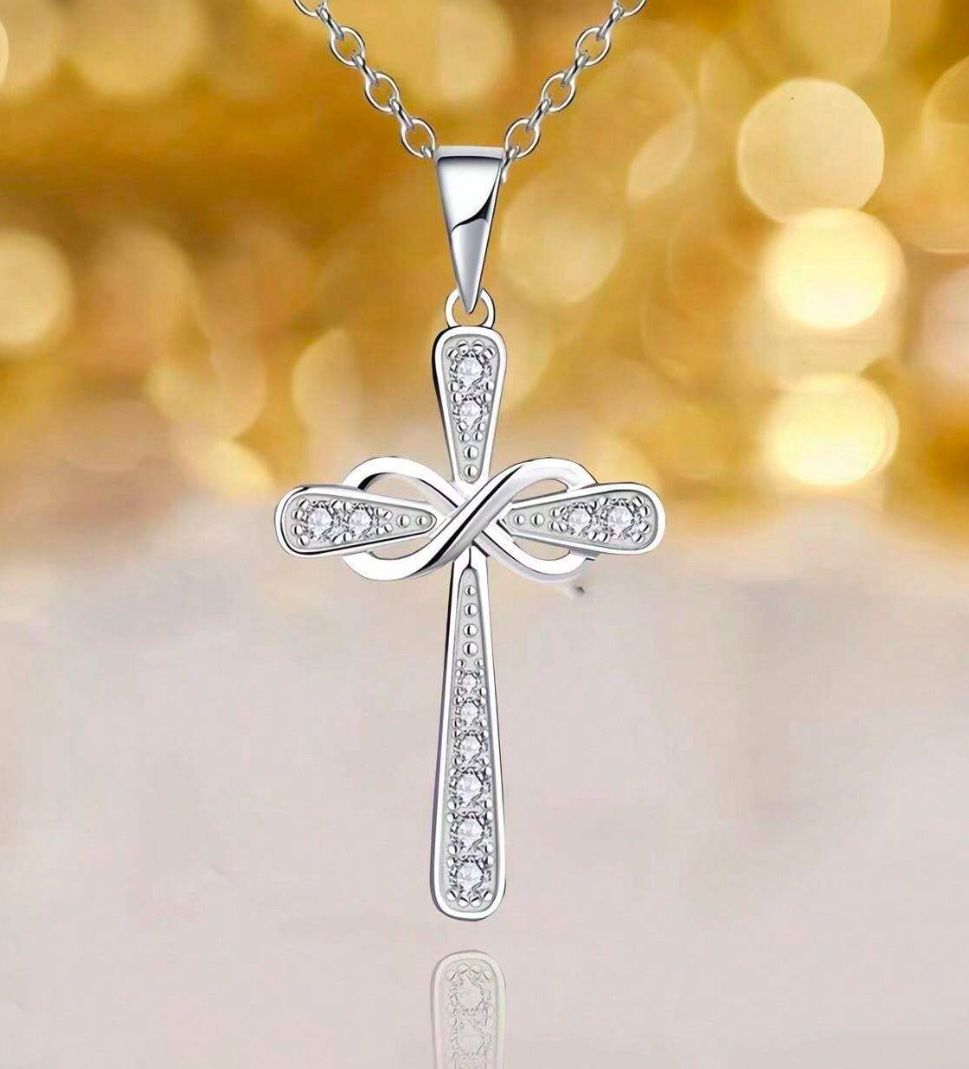 Silver Necklace With Small Cross