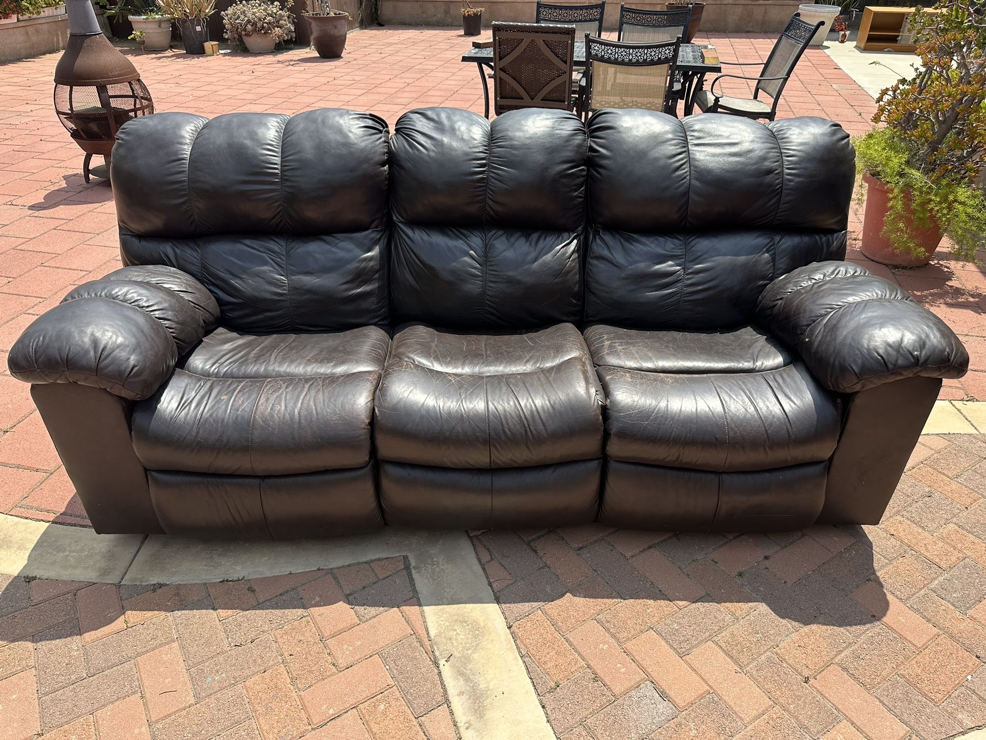 Brown Reclining Couch 