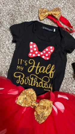 Baby Half Birthday Outfit Set with Tutu