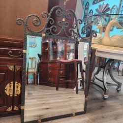 Vintage La Barge Bronze & Metal Mirror 
