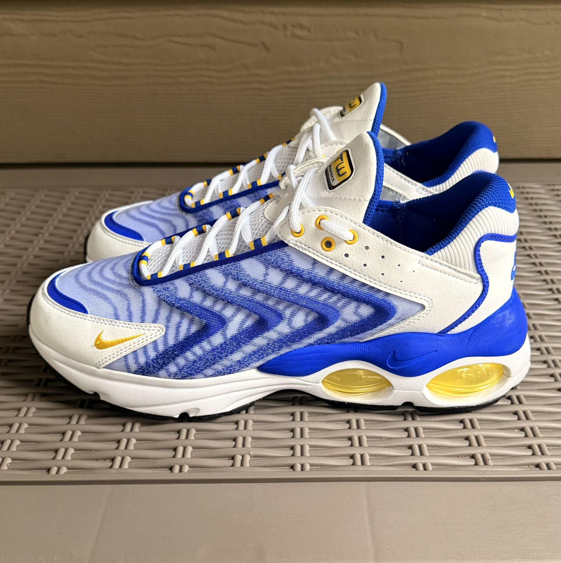 Nike Air Max Tailwind TW 2013 White/Yellow/Blue Sneakers DQ3984-100 Mens Size 11