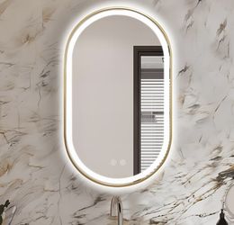 40”x24” Oval LED mirror For Bathroom (Horizontal/Vertical) 