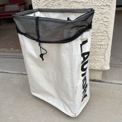 Tall Laundry Hamper with Mesh Drawstring Top – 24” 