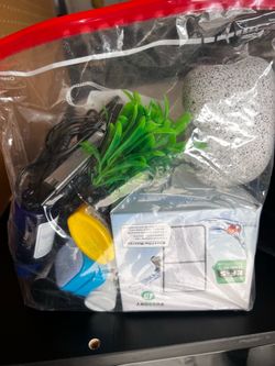 New Complete Desktop Aquarium Starter Kit with Filter & Accessories
