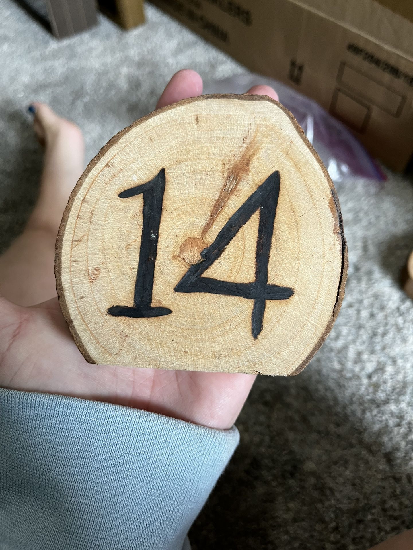 Wood Table Numbers - Qty 18