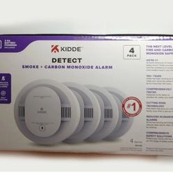 4 pack Kidde Smoke & Carbon Monoxide Detector, AA Battery Powered,