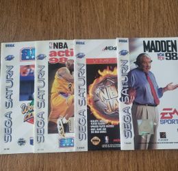 Sega Saturn manuals: NBA action 98, NBA JAM T.E., MADDEN 98, SEGA SPORTS