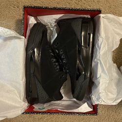 Air Jordan 3 BLACK CAT WORN 1x Size 11.5