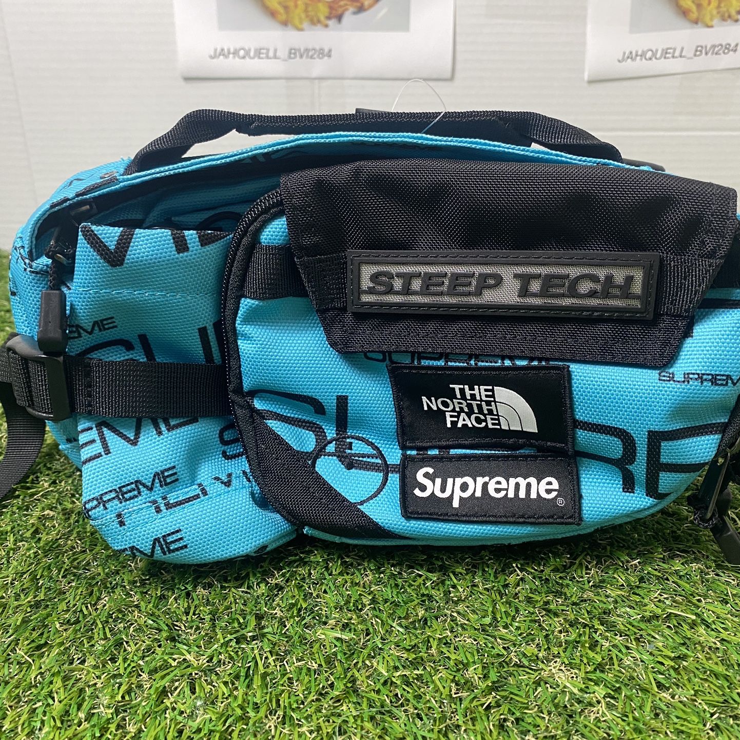 Supreme x The North Face Steep Tech Waist Bag Teal & Black FW22