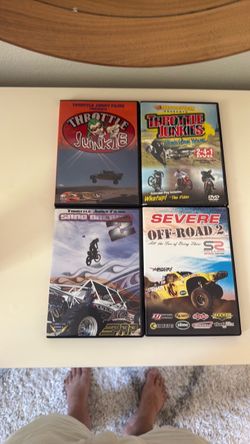 4 DVD Motocross & Off Road Lot with 3 Throttle Junky Films Titles + Severe Off-Road 2