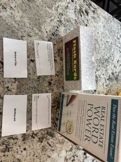 Real Estate Exam Flash Cards & Word Power Book