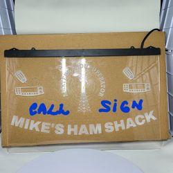 Personalized Custom Ham Radio Call Sign Hanging Color Change Light