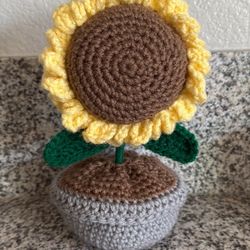 Handmade Crochet Sunflower