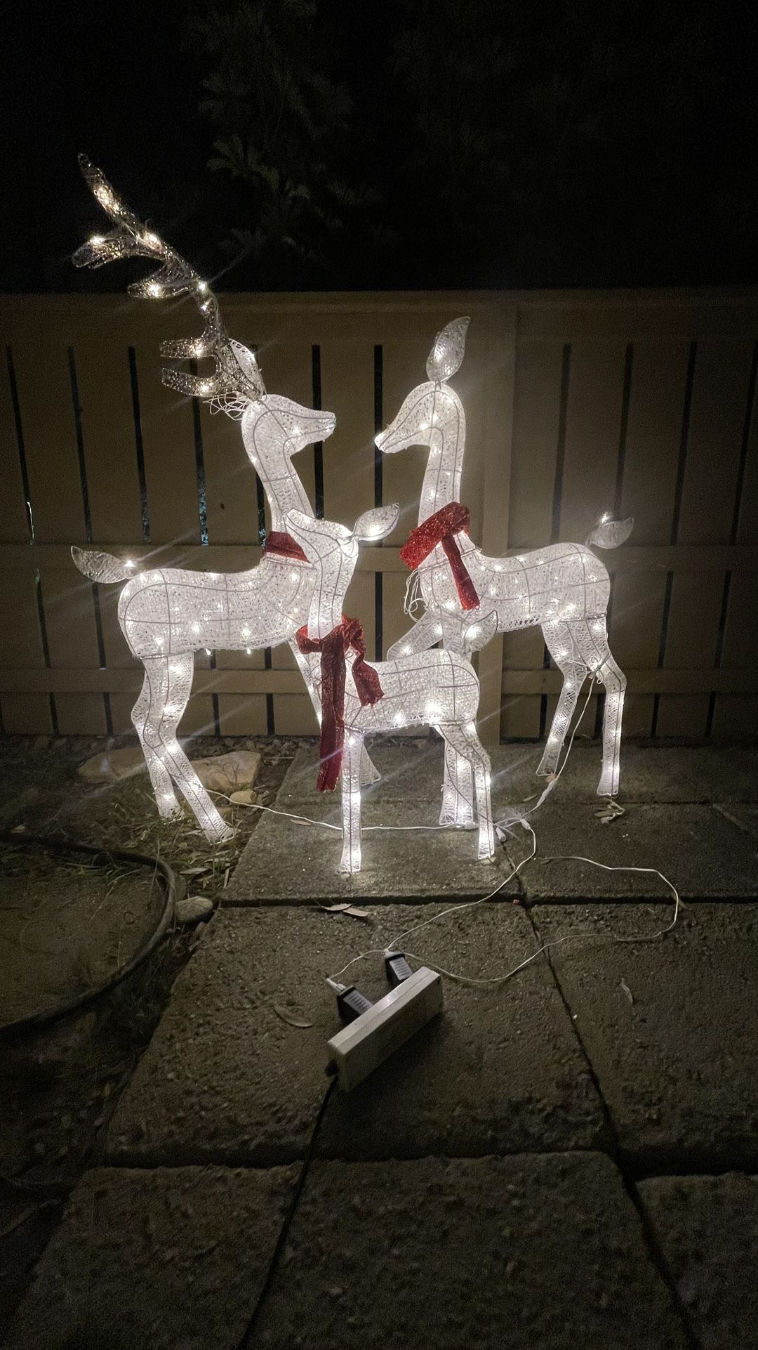 Christmas Decorations. Set Of 3. Deer Family 