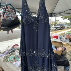 Vintage Beaded Silk Dress