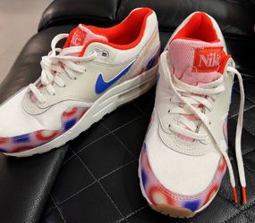 Nike Air Max 1 GS Kids Size 6 White Blue Orange New