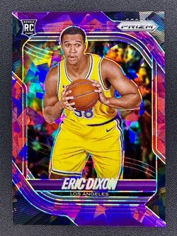 2025-26 Prizm Eric Dixon Rookie RC Purple Cracked Ice /199 Lakers Color Match 51