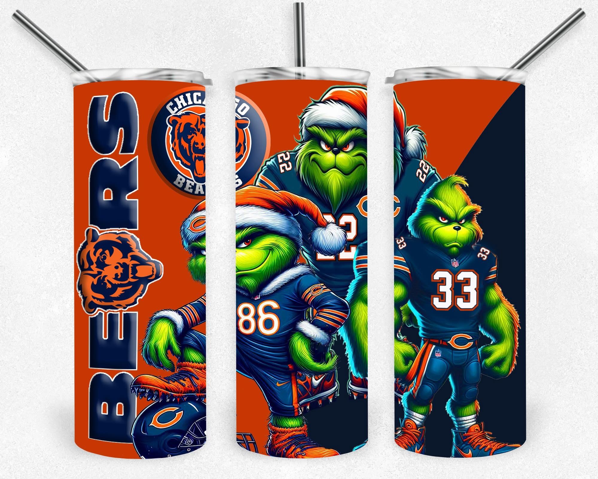 Chicago Bears Football Grinch Tumbler