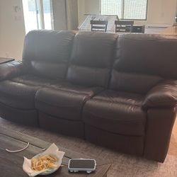 leather Recliner Sofa And Chair Set