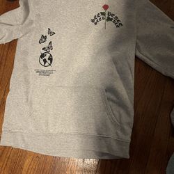 gray graphic hoodie 