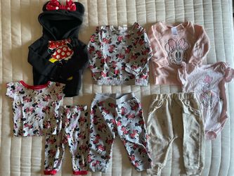 Disney Baby Minnie Mouse Bundle 3 Matching Sets + Hoodie | 12 Months
