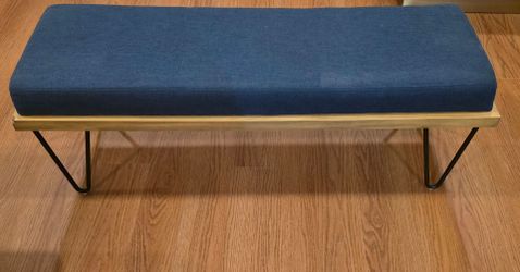 Navy Blue Industrial Bench