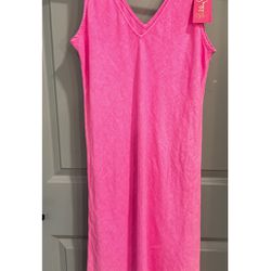 Lilly Pulitzer Florin Sleeveless Linen Dress Size XS Pink 