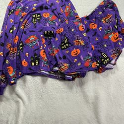 Disney Halloween PJ Top Women’s  3X (22w-24w) Purple Lilo + Stitch Shirt Lounge