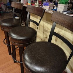 3 Bar Stools Chairs Barstools 30"
