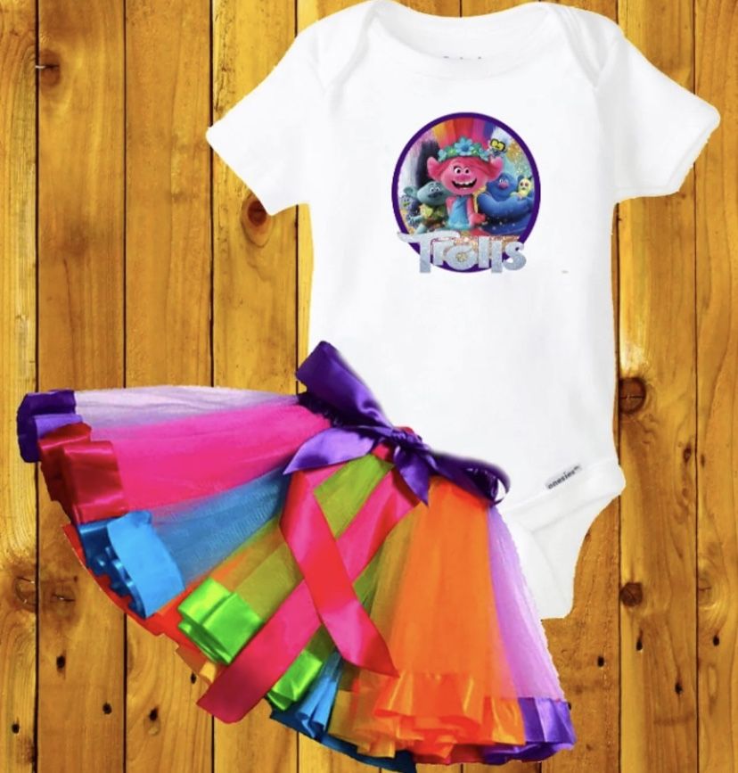 Trolls baby outfit 12m