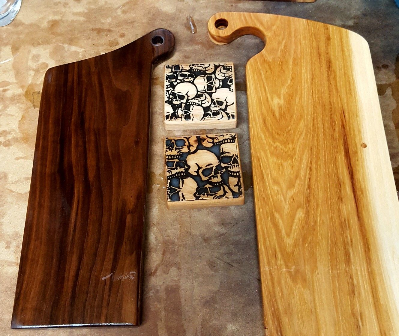 Serving/Cutting board with Coasters