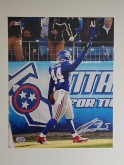 Andre Williams #44 New York Giants signed 8x10 color Photograph. With SGC  certicate AU40295.



