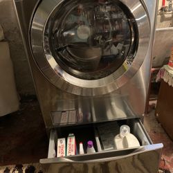 LG Washer And Dryer With Pedestal Stands