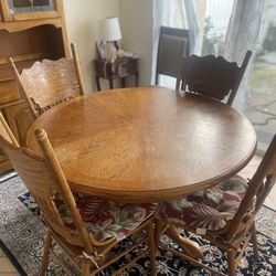 Table & Chairs & China cabinet set