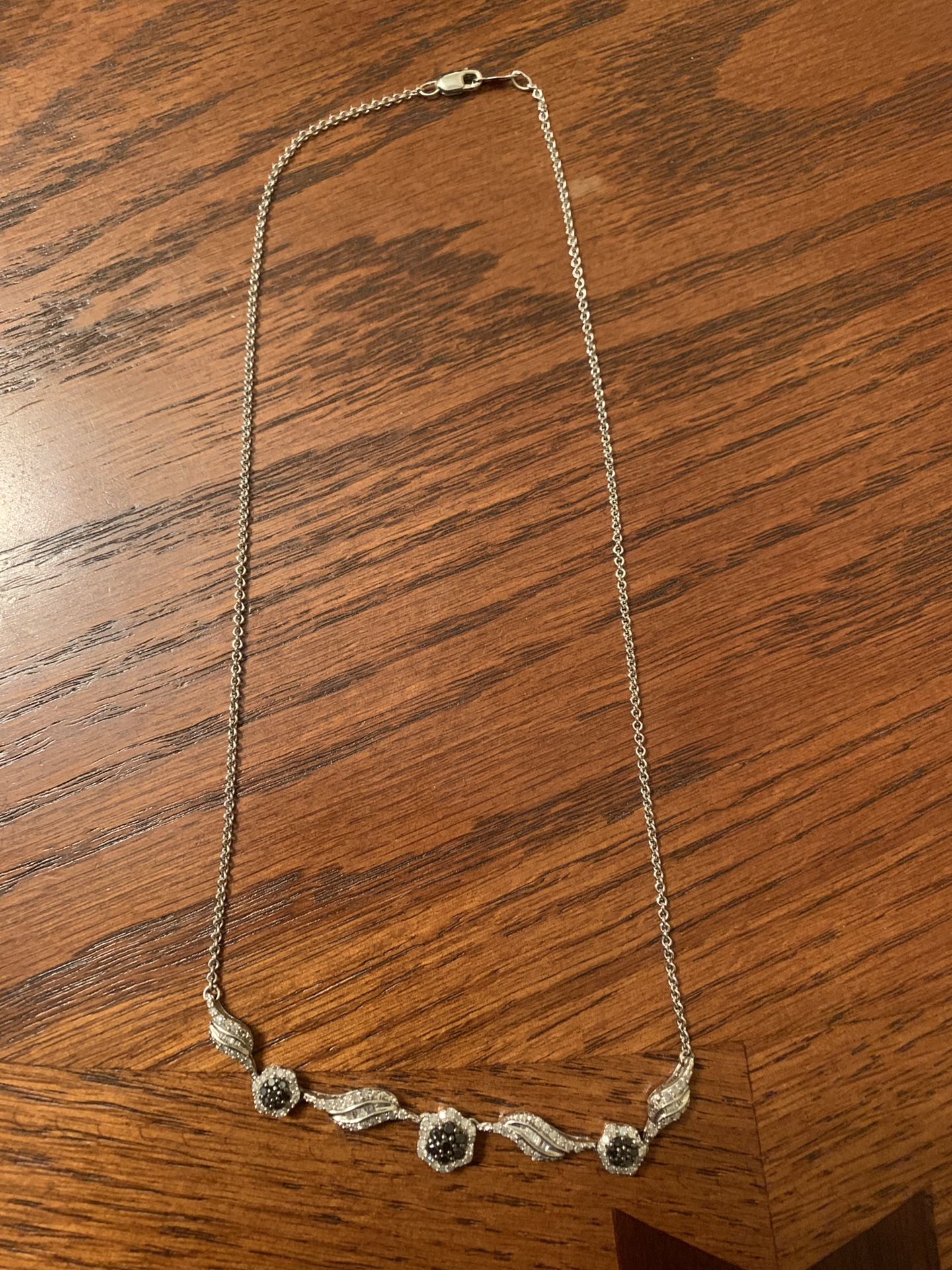 Black and White Diamond Necklace