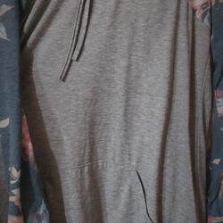 Long Floral Sleeve Hoodie