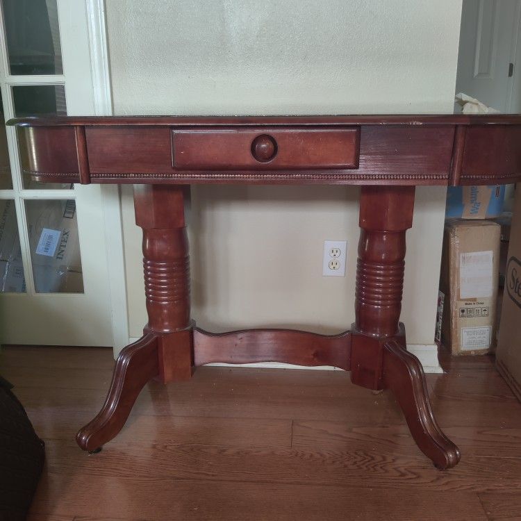 Vintage Regency Style Cherry Tresel Table Entry Table Living Room Table
