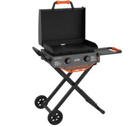 Blackstone Adventure Ready Outdoor Griddle, 22 Inch 2-Burner Flat Top Grill with Hood and Flexfold