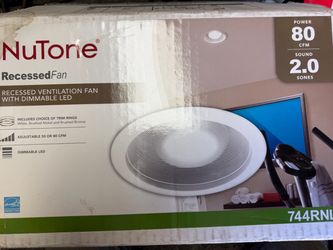 NuTone 744RNL Recessed Ventilation Fan with Dimmable LED