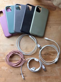 iPhone 11 cases and charger
