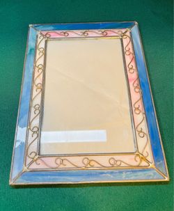 Beautiful stained glass handmade picture frame