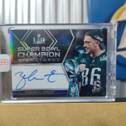 2018 Spectra Encased Zach Ertz Superbowl Champion Autograph 93/99