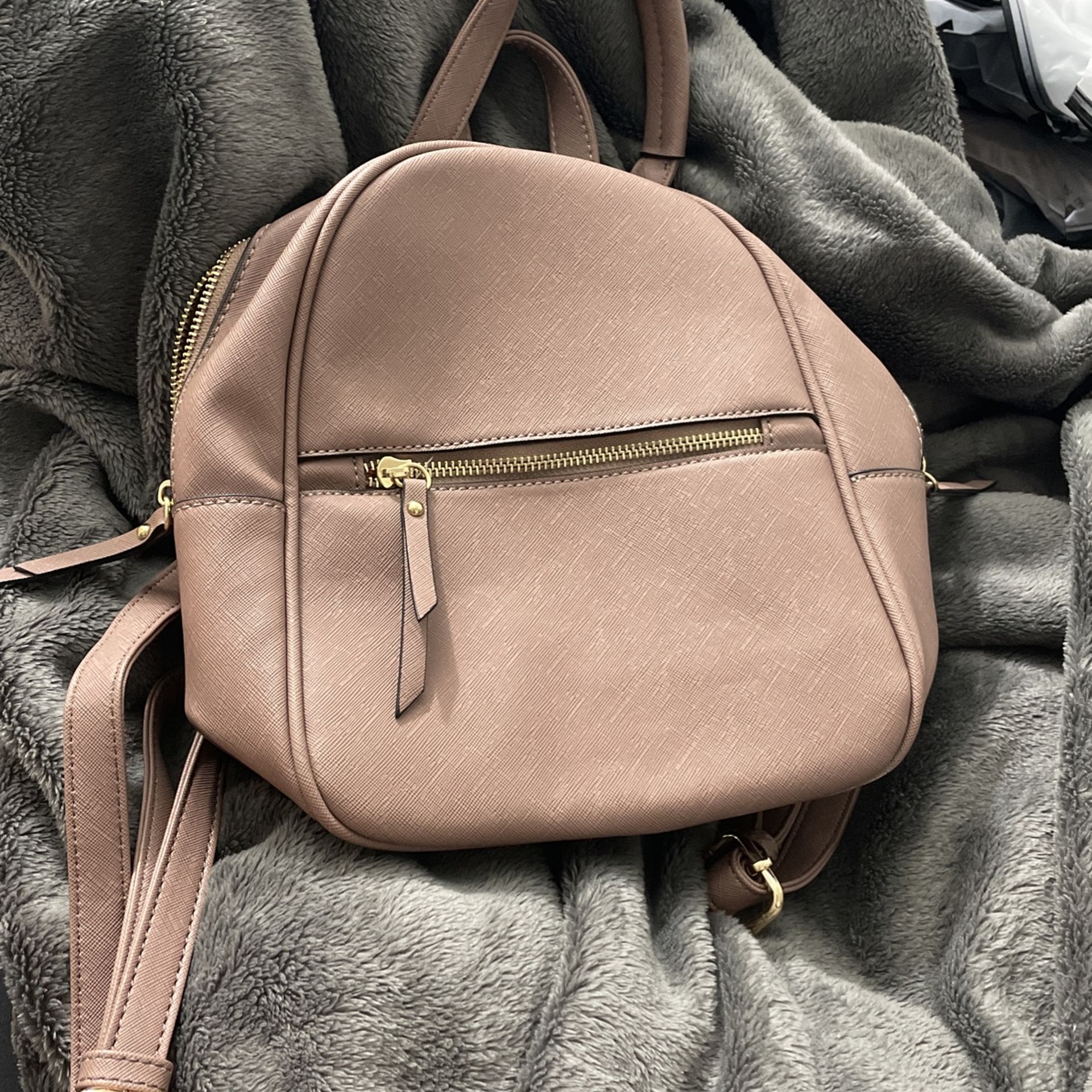 Dusty Rose/ Gold Small Backpack/purse