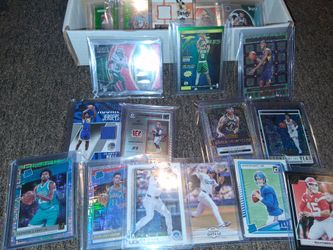 Box of sports cards