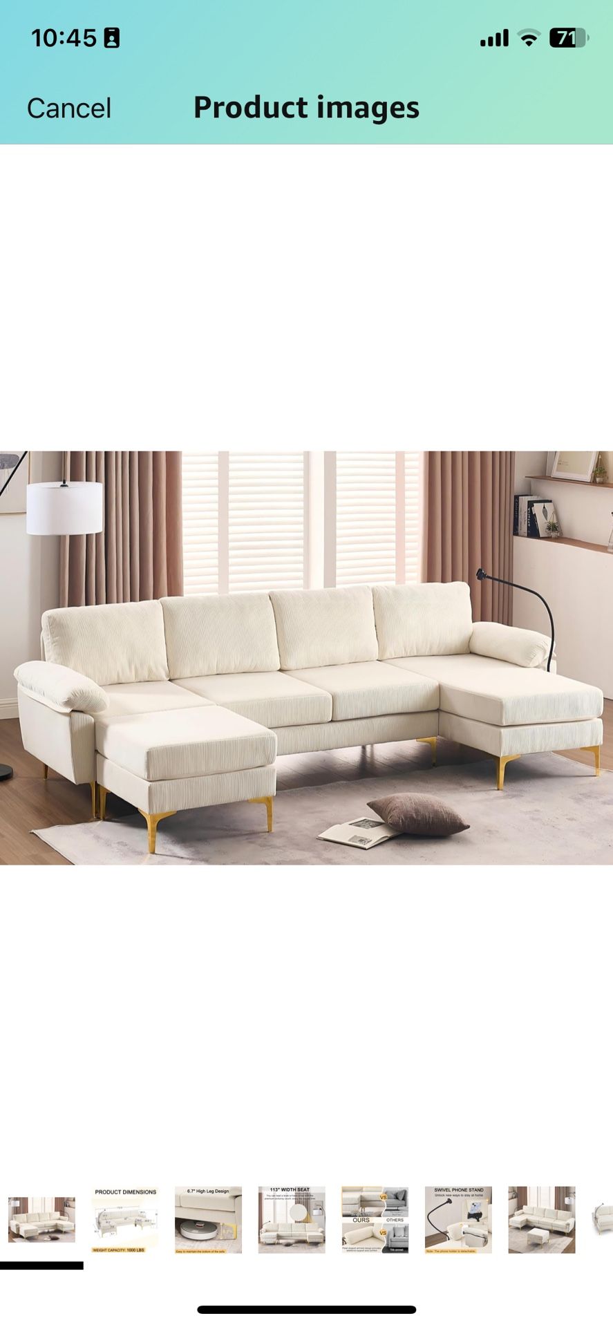 Brand New White Sectional 